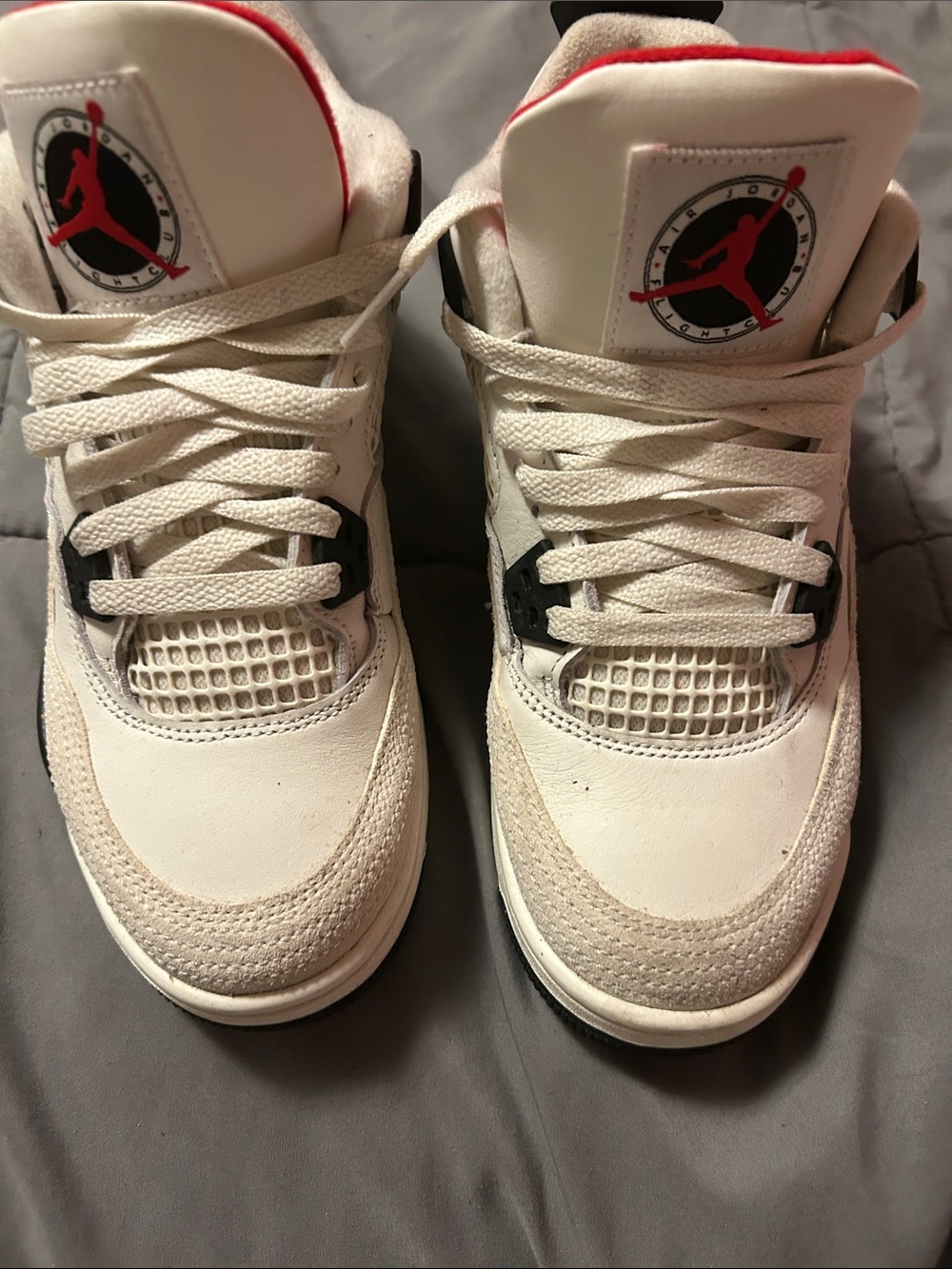 Jordan Men’s Retro Sneakers in White/Red/Black